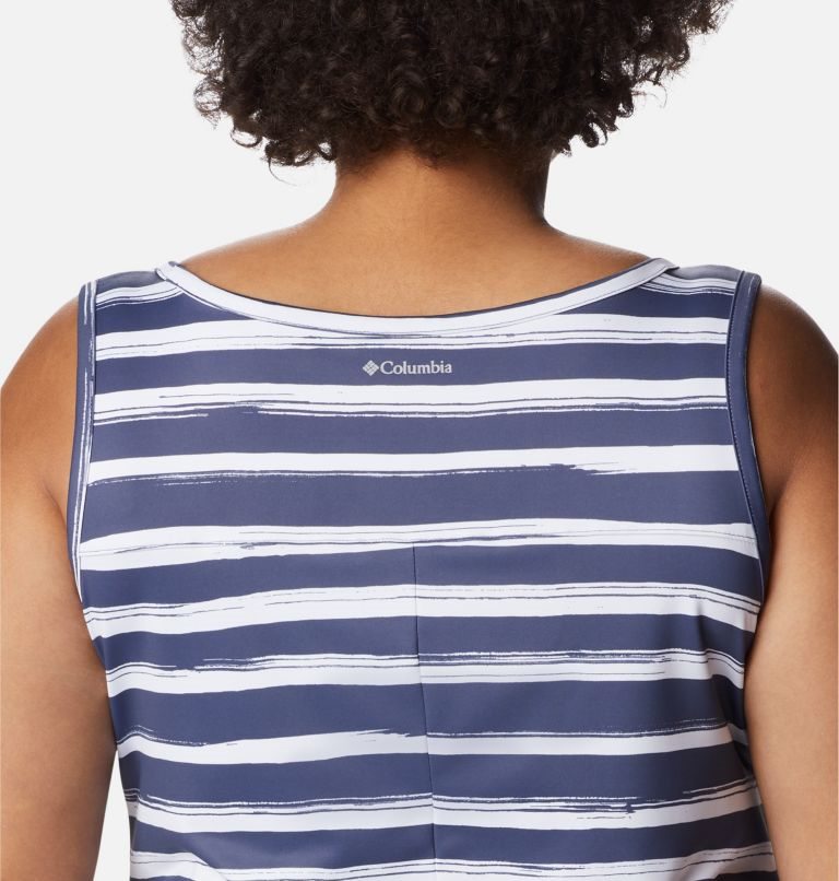 Women's Columbia Chill River Printed Dress Stripe | Plus Size CA-J341L
